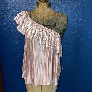 NWT GUESS SHIMMERY ONE SHOULDER TOP LARGE
